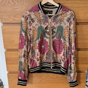 Floral Embroidered Bomber Jacket - Multi by Zara Trafaluc